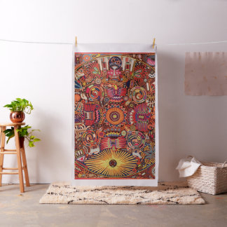 Oaxaca Mexico Mexican Mayan Tribal Art Boho Travel Fabric