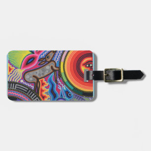 Oaxaca Mexico Mexican Mayan Tribal Art Boho Travel Luggage Tag