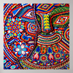 Oaxaca Mexico Mexican Mayan Tribal Art Boho Travel Poster