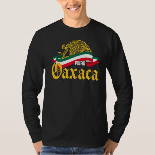 Oaxaca Mexico Puro Oaxaca Yellow Eagle Flag T-Shirt