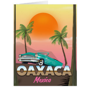 Oaxaca Mexico travel poster