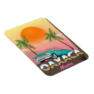 Oaxaca Mexico travel poster Magnet