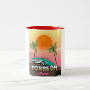 Oaxaca Mexico travel poster Two-Tone Coffee Mug