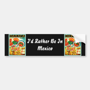 Oaxaca ~ Mexico ~ Vintage Travel Bumper Sticker