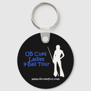 OB Cues Ladies 9-Ball Tour Logo Keychain