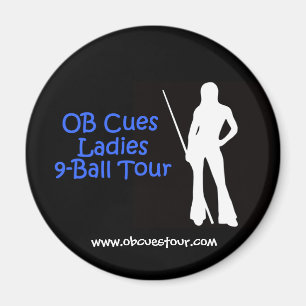 OB Cues Ladies 9-Ball Tour Magnet Logo (2)