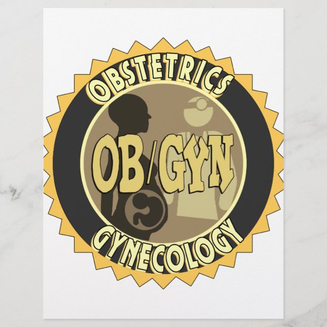 OB/GYN BADGE FEMALE DOCTOR LOGO (Front)