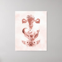 Ob/Gyn Midwife Floral Childbirth Cervix Ovaries