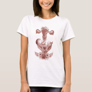 Ob/Gyn Midwife Floral Childbirth Cervix Ovaries T-Shirt