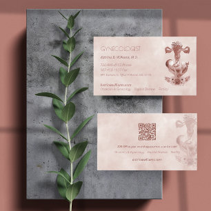 OB/GYN Modern Floral Medical Business Card