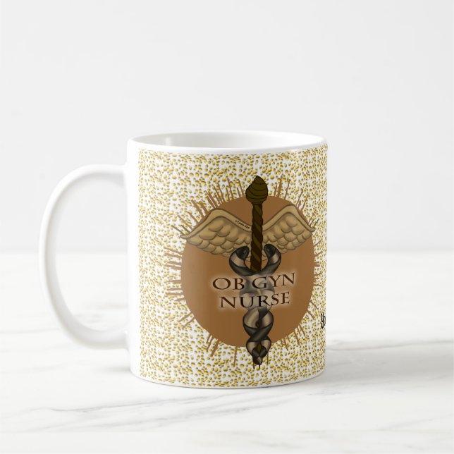 OB Gyn Nurse Caduceus Coffee Mug (Left)