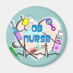 OB Nurse Art Gifts Magnet