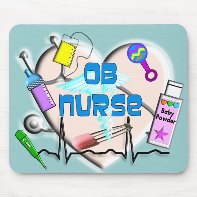 OB Nurse Art Gifts Mouse Pad (Front)