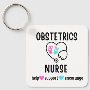 OB Nurse Gift Obstetrics Nurse Obstetrical Nursing Key Ring