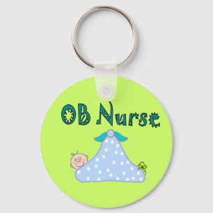 OB Nurse Gifts, Baby in Blanket--Adorable Key Ring