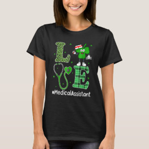 Ob Nurse St Patricks Day Love Stethoscope Rn Nurse T-Shirt