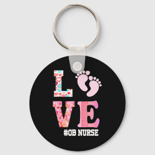 Ob Nurse Valentines Day Delivery Labor Nursing 1  Key Ring