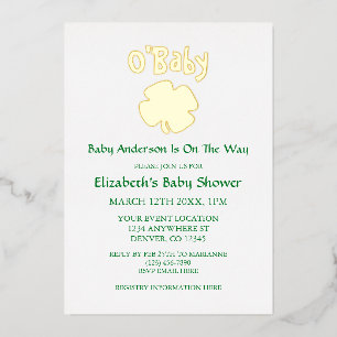 O'Baby St Patrick's Day Baby Shower