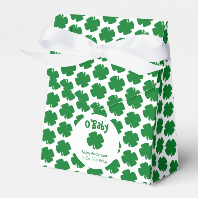 O'Baby St Patrick's Day Baby Shower Favour Box (Front Side)