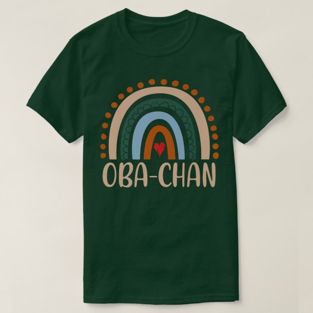 ObaChan Rainbow Grandma Cute Mothers Day Funny Oba T-Shirt (Design Front)