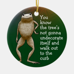 Obadiah Toad Tree Ceramic Tree Decoration
