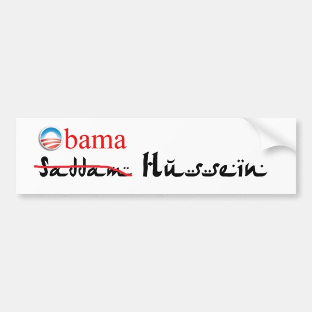 Obam Hussein Bumper Sticker (Front)