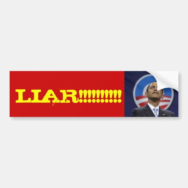 obama1, LIAR!!!!!!!!!! Bumper Sticker (Front)