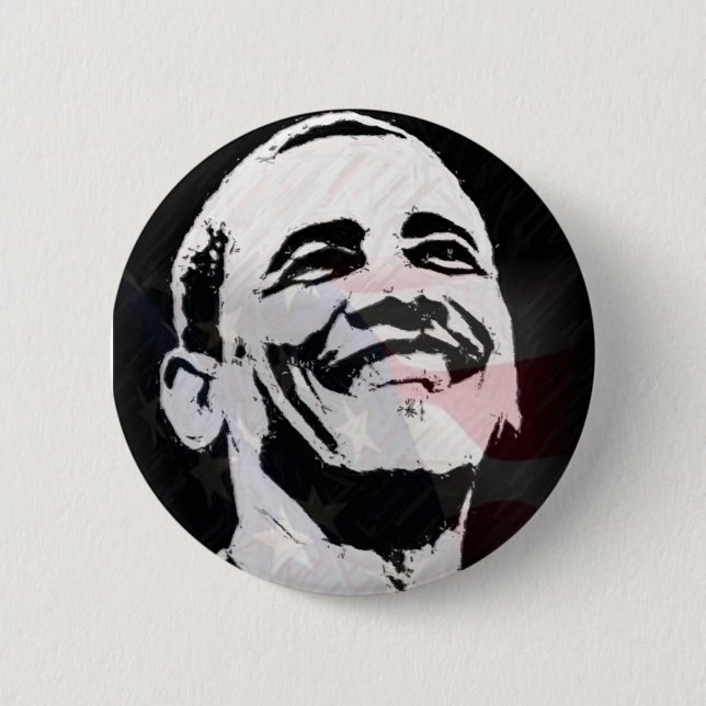 Obama44 6 Cm Round Badge (Front)