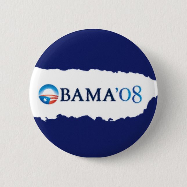 Obama '08 6 cm round badge (Front)