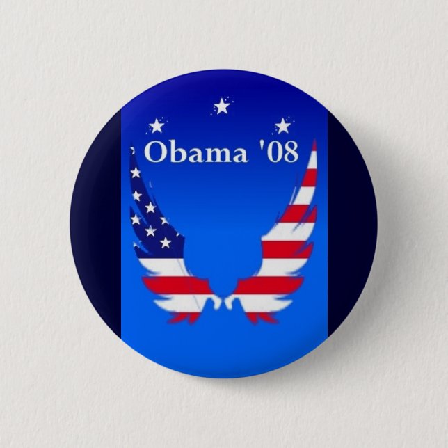 Obama '08 6 cm round badge (Front)