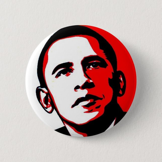 Obama 08 6 cm round badge (Front)