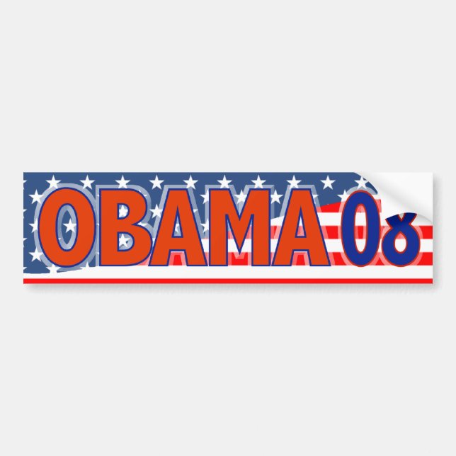 OBAMA 08 BUMPER STICKER (Front)