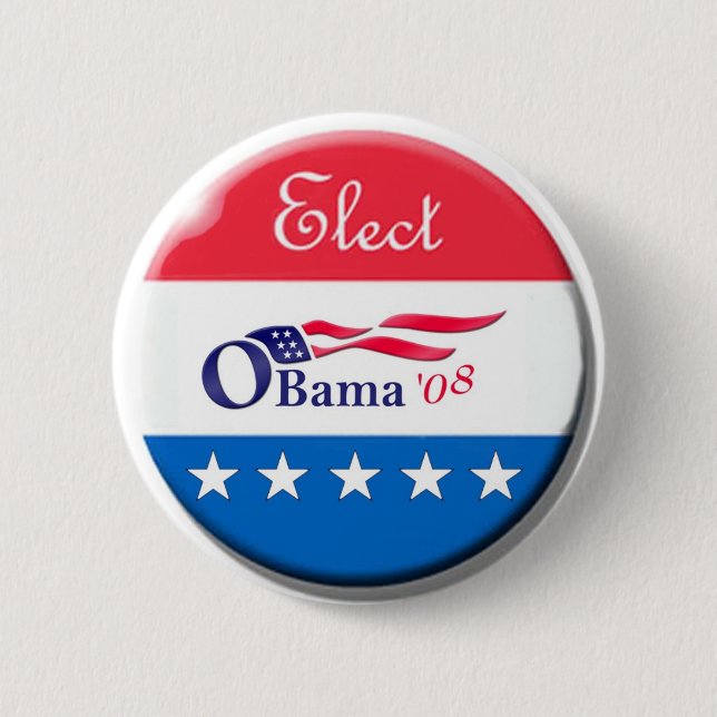 Obama 08 Elect Button (Front)