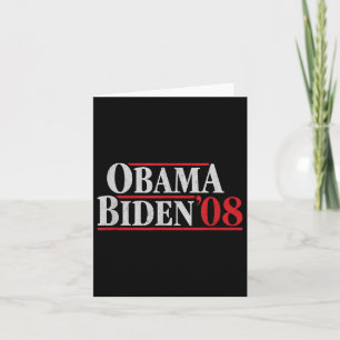 Obama 08 Shirt - Retro Campaign Obama Biden Card