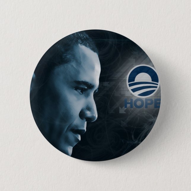 obama 10 6 cm round badge (Front)