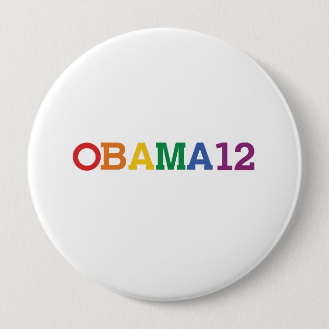 OBAMA 12 RAINBOW -.png 10 Cm Round Badge (Front)