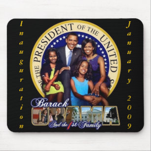 OBAMA-1ST FAMILY-Mousepad Mouse Pad