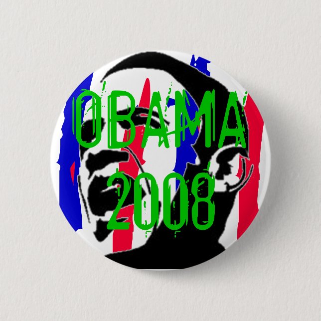 Obama 2008 6 cm round badge (Front)