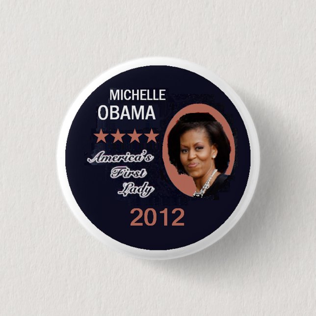 OBAMA 2012 3 CM ROUND BADGE (Front)