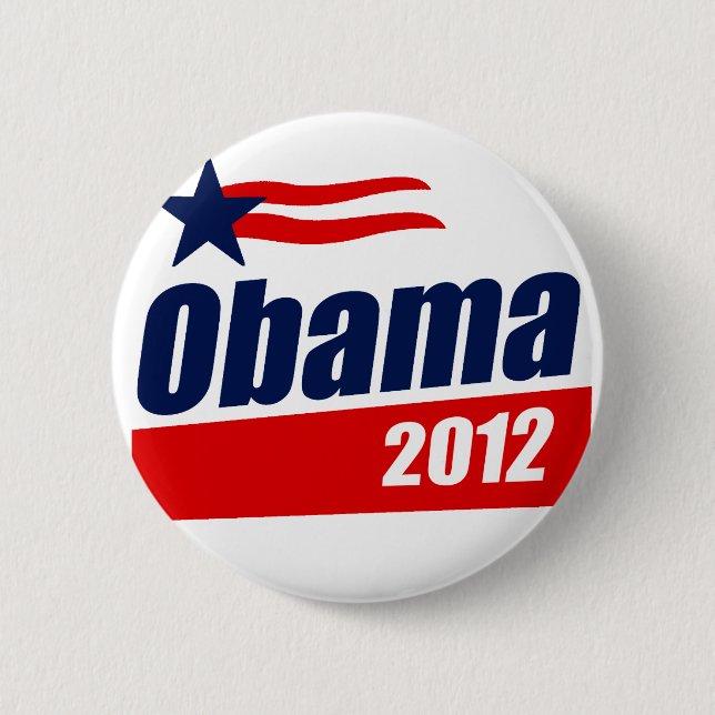 Obama 2012 6 cm round badge (Front)