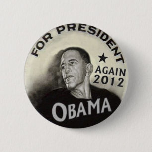 Obama 2012 Noir Button