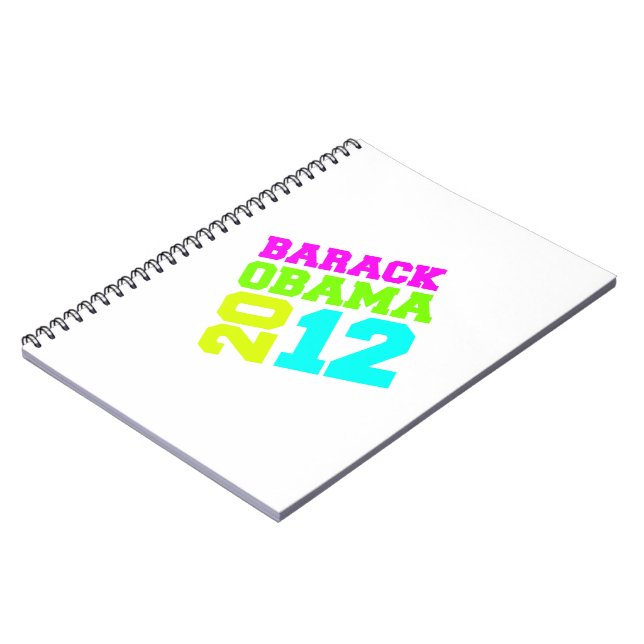 OBAMA 2012 SWAY NEON SPIRAL NOTEBOOK (Left Side)