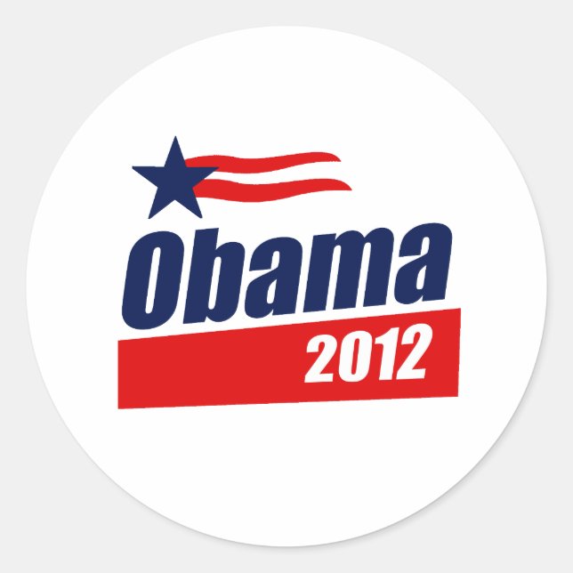 Obama 2012 T-shirt Classic Round Sticker (Front)