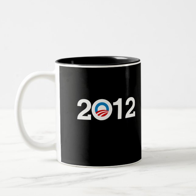 OBAMA 2012 Two-Tone COFFEE MUG (Left)