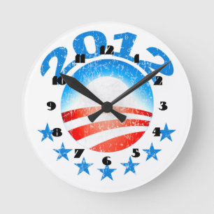 Obama 2012 Wall Clock