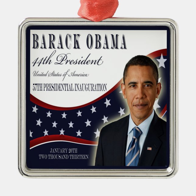 Obama 2013 Inauguration Collectable Ornament (Front)