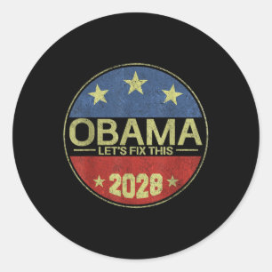 Obama 2028 _3 classic round sticker