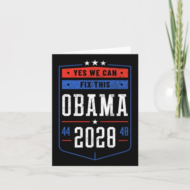Obama 2028 44 48 Premium  Card (Front)