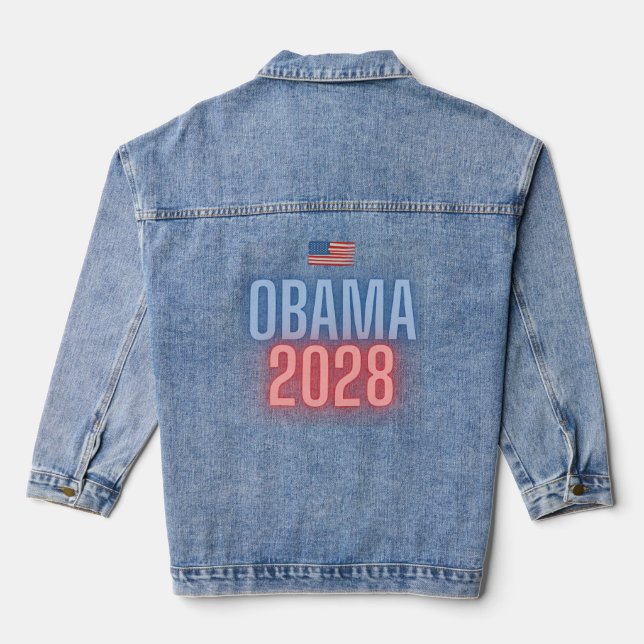 Obama 2028 – A Future We Believe In Denim Jacket (Back)