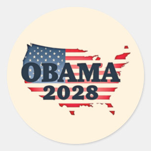 Obama 2028 — A New Dawn for America Classic Round Sticker